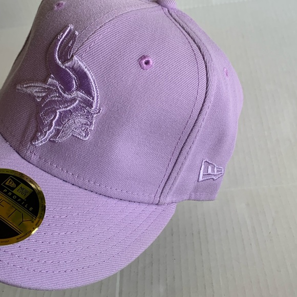 Minnesota Vikings New Era Fitted Cap Size 7 3/8 Lavender Brights Edition NWT - Picture 4 of 5